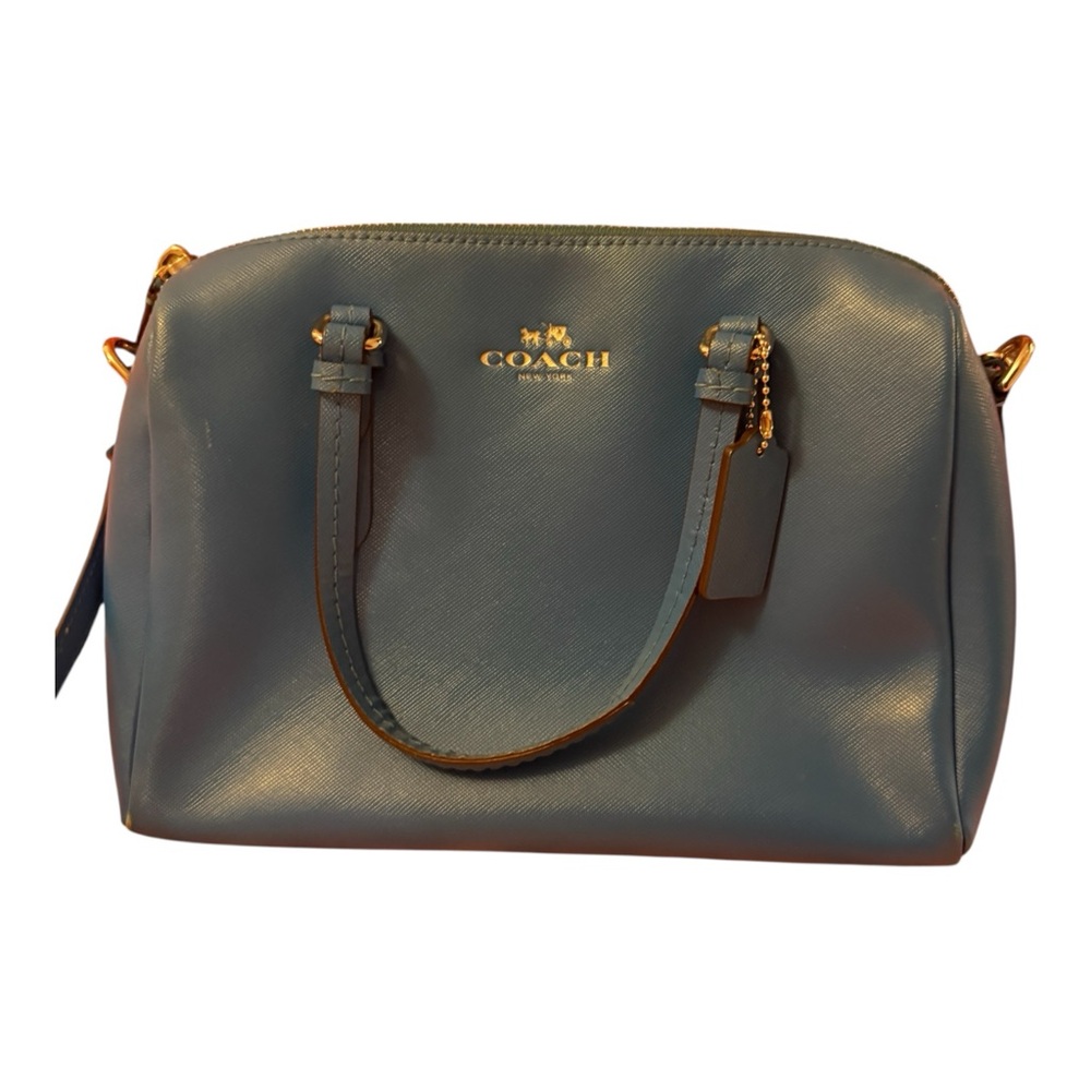 Coach Peyton Bennett Teal Saffiano Leather Crossbody Bag